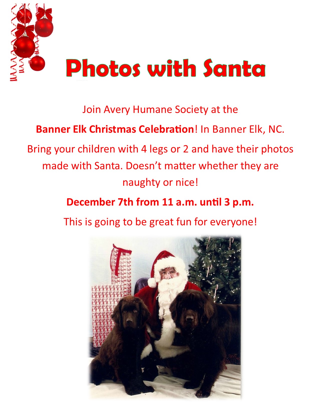 Pictures with Santa